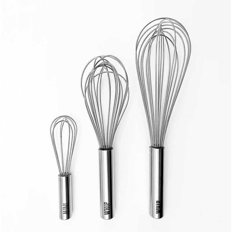 Tovolo Stainless Steel Whisk Whip Kitchen Utensil Bundle Set of 3